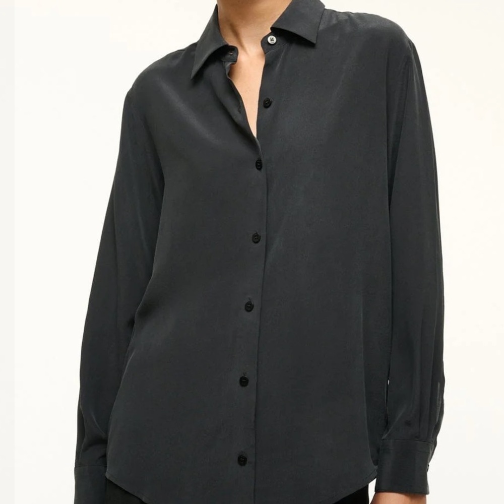 STAUD SILK BUTTON UP SHIRT